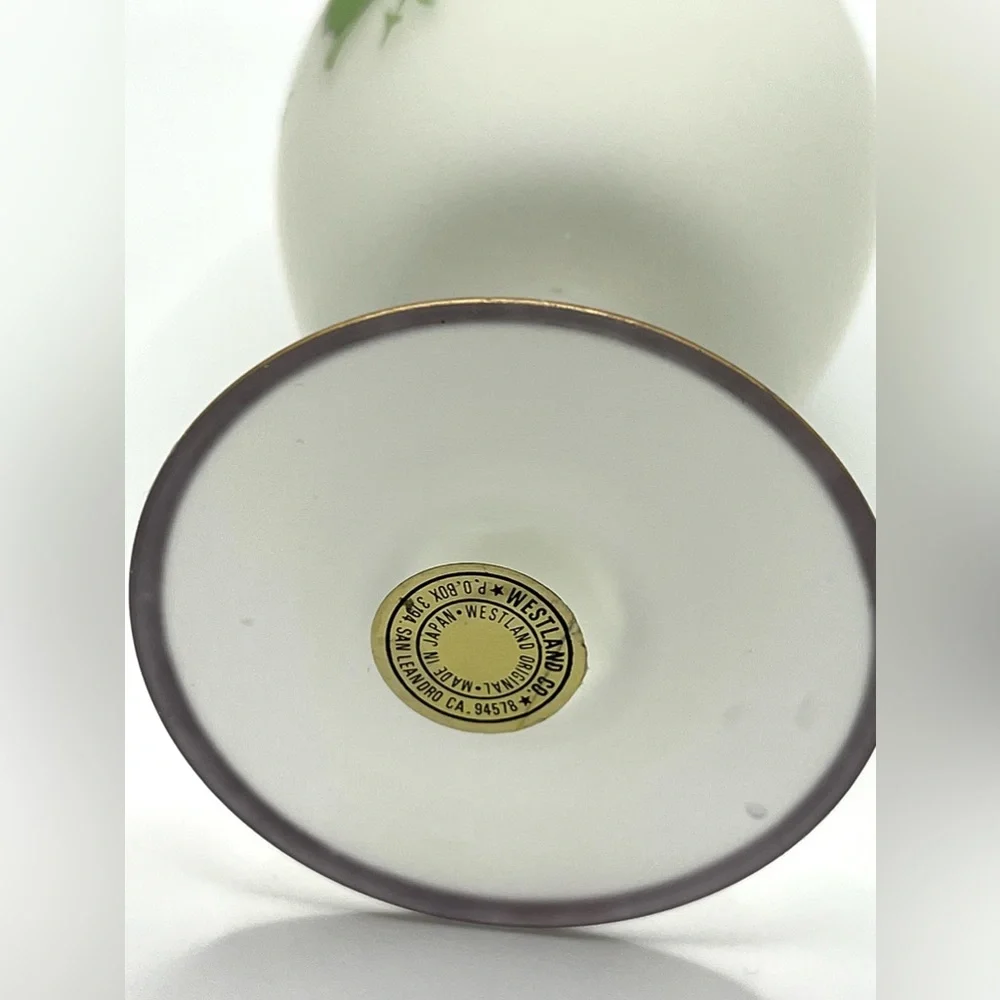Vintage Westland Co San Leandro CA Satin Etched Vase Japan